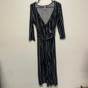Black stripped jumpsuit